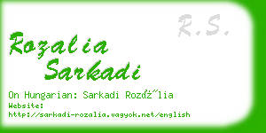 rozalia sarkadi business card